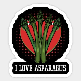 Asparagus - I Love Asparagus - Vegan Statement Quote Sticker